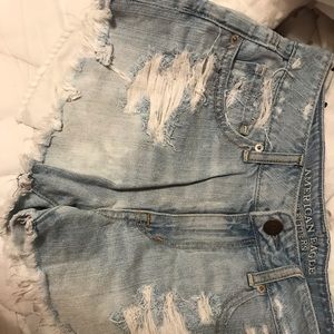 american eagle denim shorts